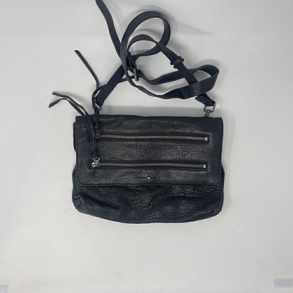 Treasure & Bond Double Zip Convertible Crossbody Bag- Black